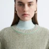 Accent-Stitch Merino Wool Jumper