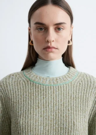 Accent-Stitch Merino Wool Jumper