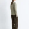 Accent-Stitch Merino Wool Jumper