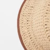 Accent-Trim Straw Bucket Hat