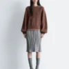 Alpaca-Blend Balloon-Sleeve Jumper