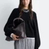 Alpaca-Blend Balloon-Sleeve Jumper