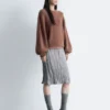 Alpaca-Blend Balloon-Sleeve Jumper