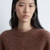 Alpaca-Blend Balloon-Sleeve Jumper
