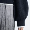 Alpaca-Blend Balloon-Sleeve Jumper