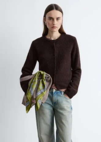 Alpaca-Blend Cardigan