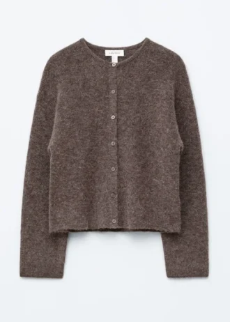 Alpaca-Blend Knitted Cardigan