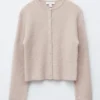 Alpaca-Blend Knitted Cardigan
