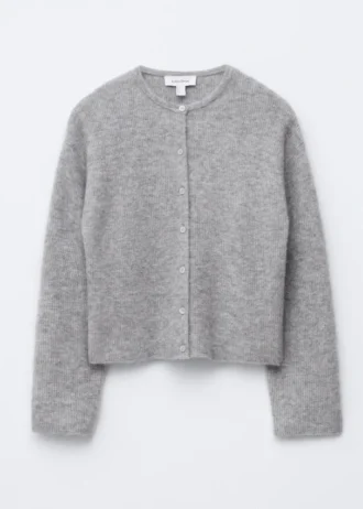 Alpaca-Blend Knitted Cardigan