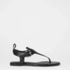 Ankle-Strap Leather Sandals