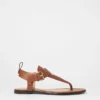 Ankle-Strap Leather Sandals