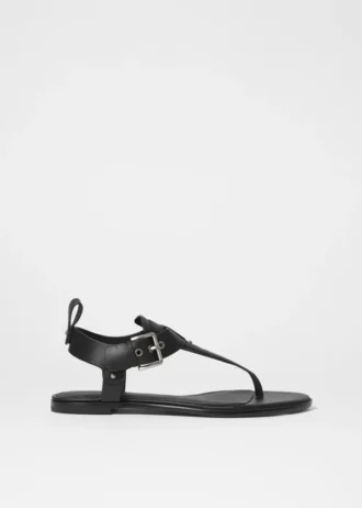 Ankle-Strap Leather Sandals
