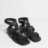 Ankle-Strap Leather Sandals