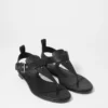 Ankle-Strap Leather Sandals
