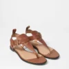Ankle-Strap Leather Sandals