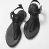 Ankle-Strap Leather Sandals