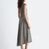 Asymmetric Draped Midi Dress