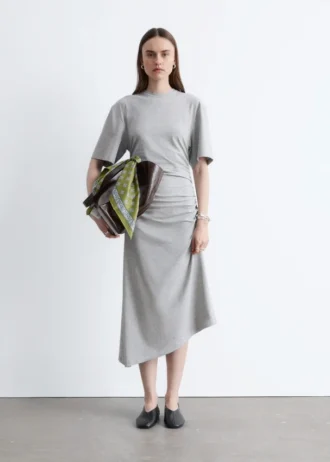 Asymmetric Midi T-Shirt Dress