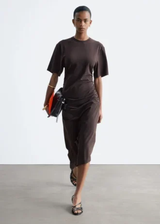 Asymmetric Midi T-Shirt Dress