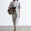 Asymmetric Midi T-Shirt Dress