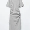 Asymmetric Midi T-Shirt Dress