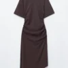Asymmetric Midi T-Shirt Dress