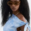 Asymmetric Paisley Midi Dress