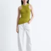 Asymmetric Rib-Knit Tank