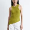 Asymmetric Rib-Knit Tank
