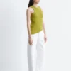 Asymmetric Rib-Knit Tank