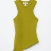 Asymmetric Rib-Knit Tank