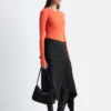 Asymmetric Wrap Midi Skirt