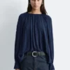 Balloon-Sleeve Blouse