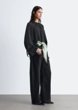 Balloon-Sleeve Blouse