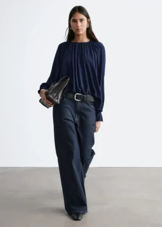 Balloon-Sleeve Blouse