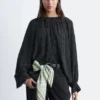 Balloon-Sleeve Blouse