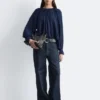 Balloon-Sleeve Blouse