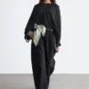 Balloon-Sleeve Blouse