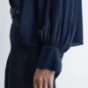 Balloon-Sleeve Blouse