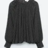 Balloon-Sleeve Blouse