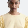 Balloon-Sleeve Jacquard Blouse