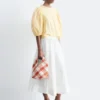 Balloon-Sleeve Jacquard Blouse