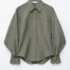 Balloon-Sleeved Tapered Shirt