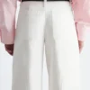 Barrel-Leg Cotton Twill Trousers