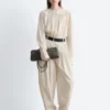 Barrel-Leg Pleated Trousers