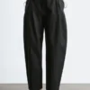 Barrel-Leg Trousers