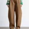 Barrel-Leg Trousers