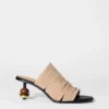 Bead-Embellished Leather Mules