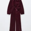 Belted Corduroy Jumpsuit