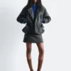 Belted Leather Biker Jacket